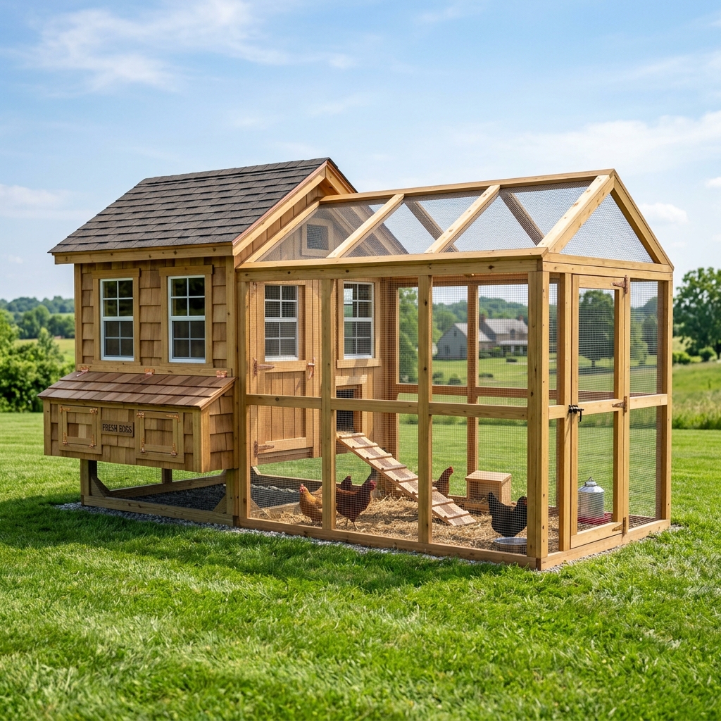 Outdoor Large Wooden Chicken Coop